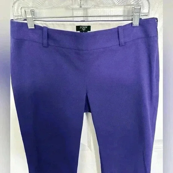 J.Crew Stretch City Fit Violet Purple Capri Cropped Winnie Pants size 4 - Picture 4 of 5